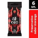 Camisinha Olla Morango com 6 unidades