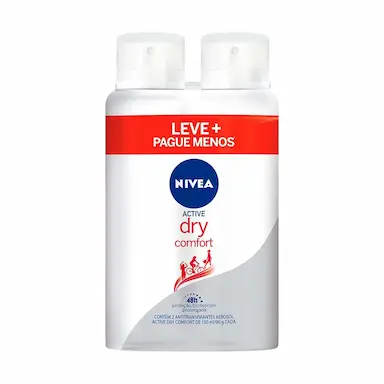 Kit Desodorante Aerossol Nivea Dry Comfort com 2 Unidades