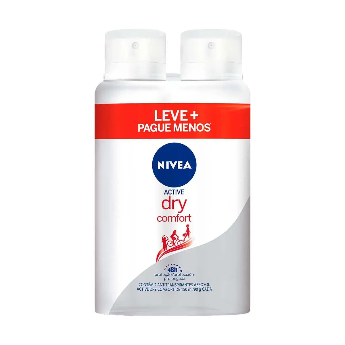 Kit Desodorante Aerossol Nivea Dry Comfort com 2 Unidades