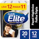 Papel Higiênico Dualette Elite Folha Tripla Leve 12 Pague 11 rolos