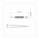 Pinça de Ponta Reta Tramontina Professional Inox com 1 unidade