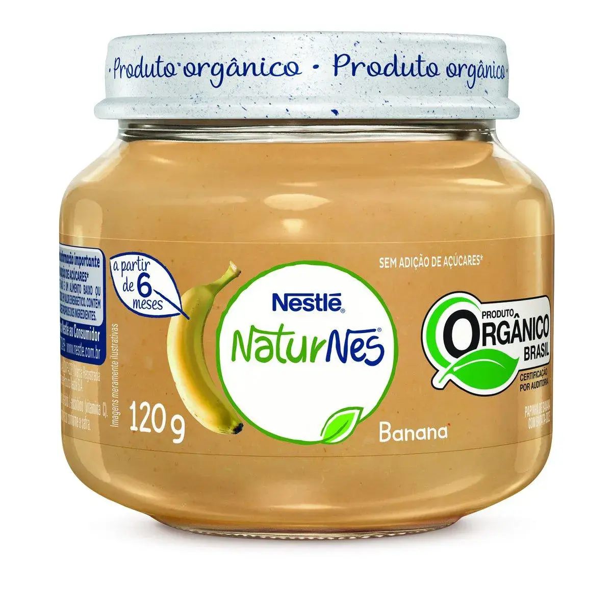 Papinha Orgânica Nestlé Naturnes Sabor Banana com 120g