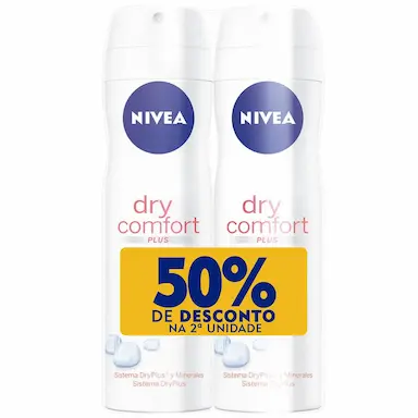 Kit Desodorante Aerosol Nivea Dry Comfort com 2 unidades