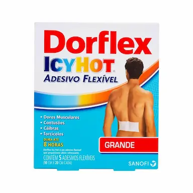 Dorflex Icy Hot Adesivo Flexível Grande com 5 unidades