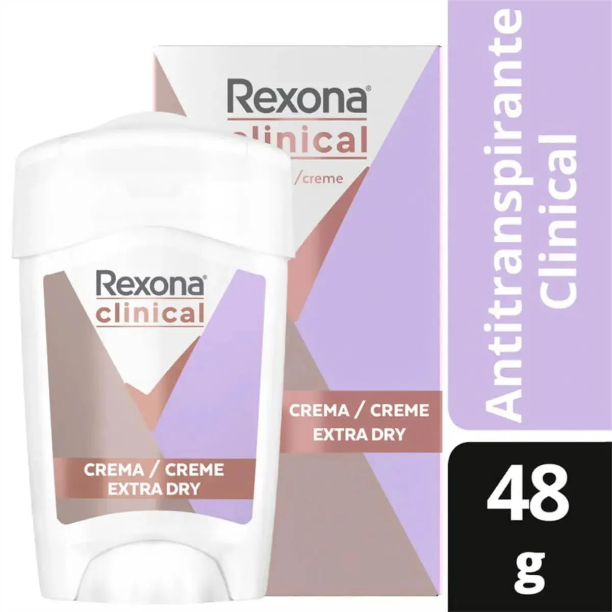 Desodorante Rexona Clinical Extra Dry Antitranspirante em Creme Stick Feminino com 48g