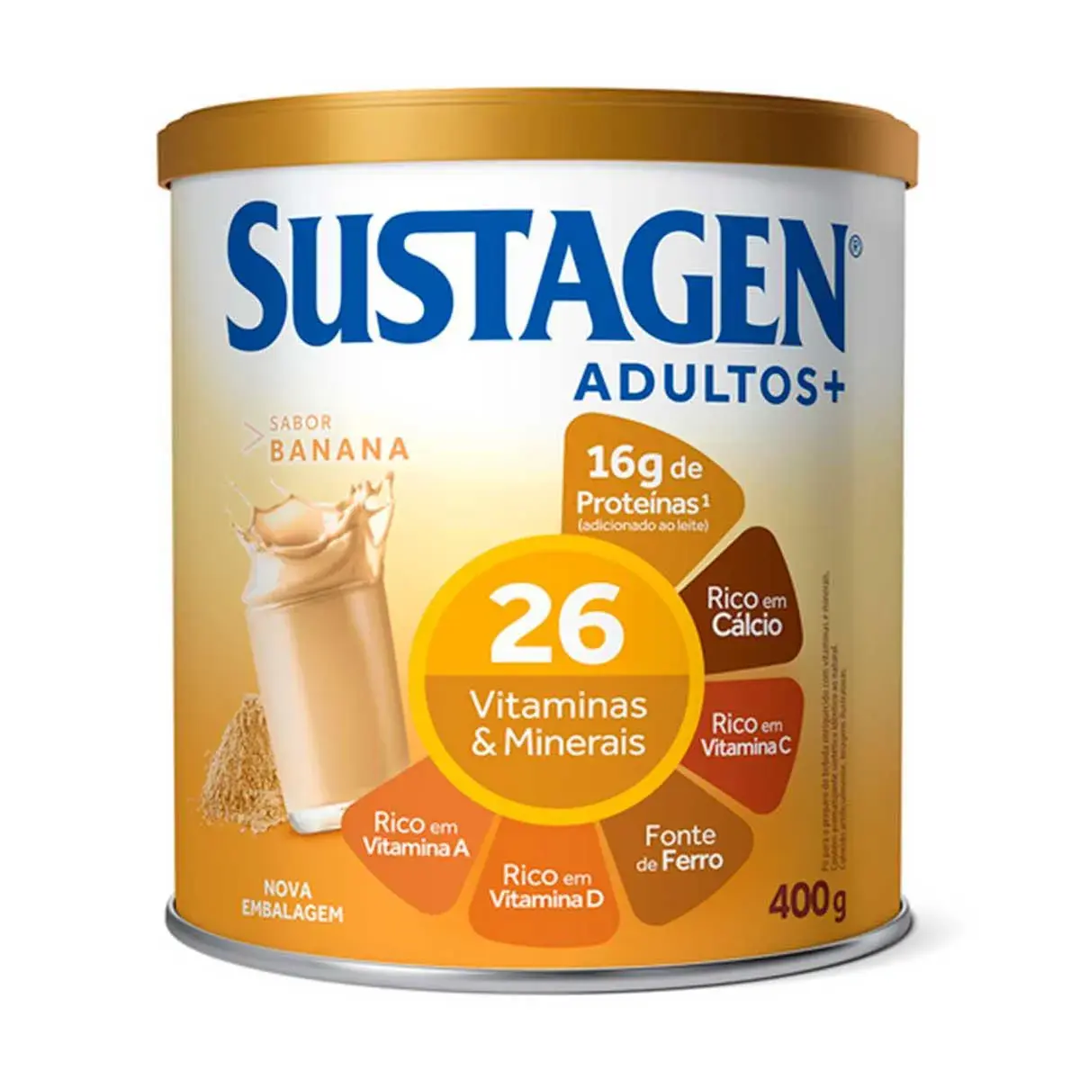 Sustagen Adultos+ Sabor Banana 400g