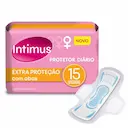 Protetor Diário Intimus Extra Proteção com Abas com 15 unidades
