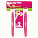 Aparelho de Depilar Feminino Gillette Prestobarba Ultragrip com 2 unidades