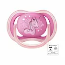Chupeta Philips Avent Ultra Air Rosa Decorada de 6 a 18 meses com 1 unidade