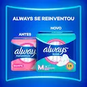 Absorvente Always Suave M com Abas com 32 Unidades