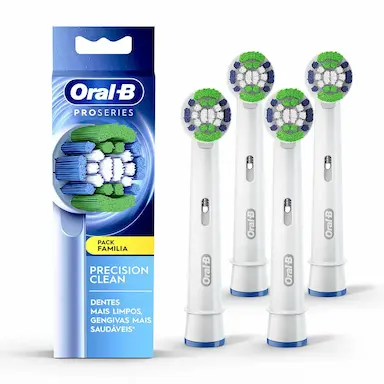 Refil para Escova de Dente Elétrica Oral-B Precision Clean com 4 unidades