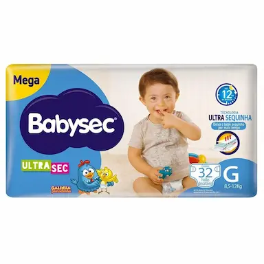Fralda Babysec UltraSec Mega Galinha Pintadinha G - 32 Unidades
