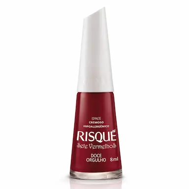Esmalte Cremoso Risqué Sete Vermelhos Doce Orgulho Hipoalergênico com 8ml