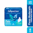 Absorvente Sempre Livre Adapt Plus Ultra Suave Com Abas com 8 unidades