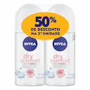 Kit Desodorante Roll-On Nivea Dry Comfort com 2 Unidades