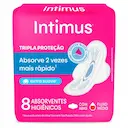 Absorvente Intimus Tripla Proteção Cobertura Suave com Abas com 8 unidades