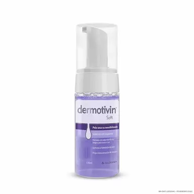 Sabonete Facial em Espuma Dermotivin Soft Pele Seca ou Sensível com 130ml