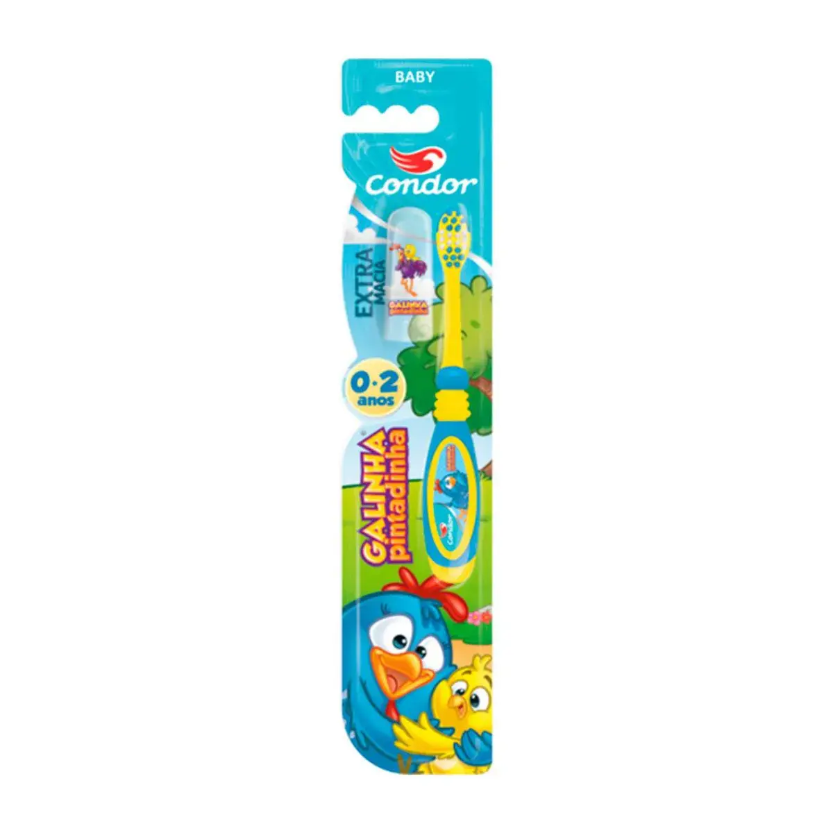 Escova de Dente Infantil Condor Galinha Pintadinha Baby 0-2 Anos Extra Macia com 1 unidade