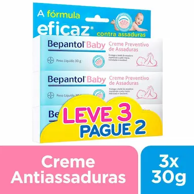 Kit Creme para Assaduras Bepantol Baby - 3 Unidades de 30g cada