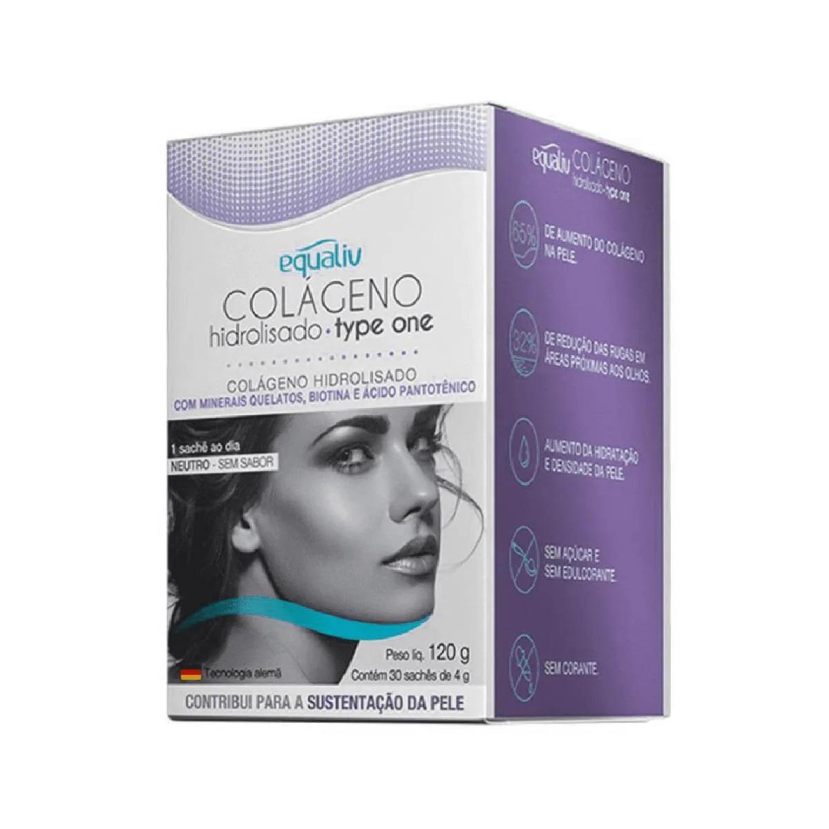 Colágeno Hidrolisado Equaliv Type One com 30 sachês de 4g