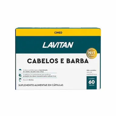 Suplemento Alimentar Lavitan Cabelos e Barba com 60 Cápsulas