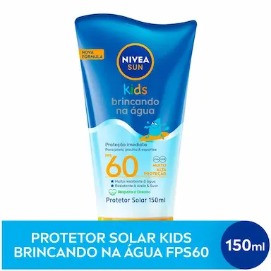 Protetor Solar Corporal Infantil Nivea Sun Kids Brincando na Água FPS 60 com 150ml