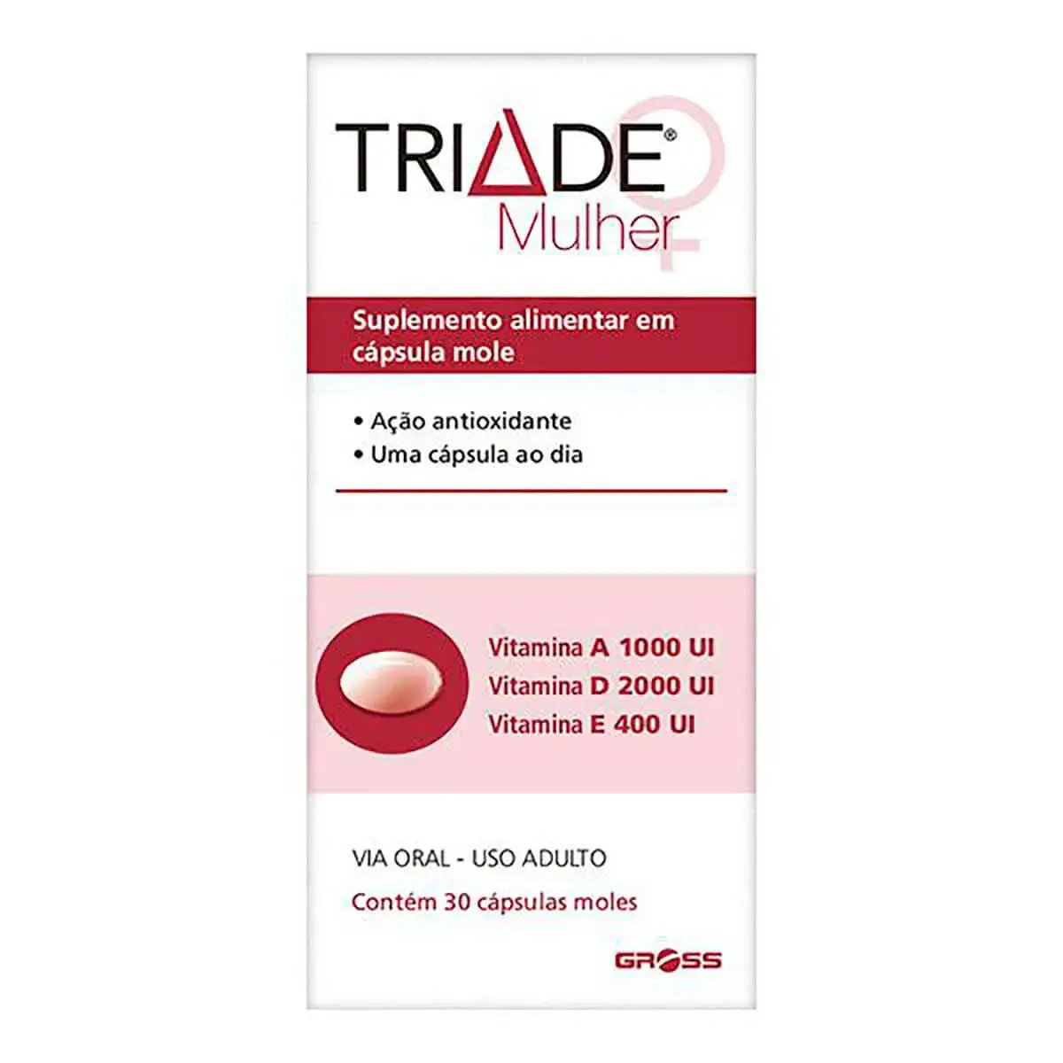 Suplemento Alimentar Triade Mulher com 30 cápsulas