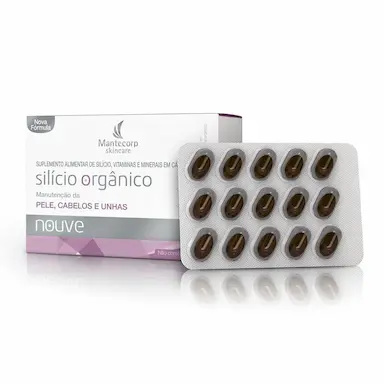 Suplemento Alimentar Silício Orgânico Nouve Cabelo Pele e Unha - 60 Cápsulas