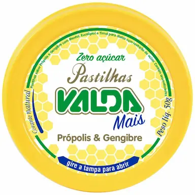 Pastilha Valda Mais Sabor Própolis e Gengibre 50g