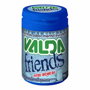 Pastilhas Valda Friends Mentol Sem Açúcar 50g