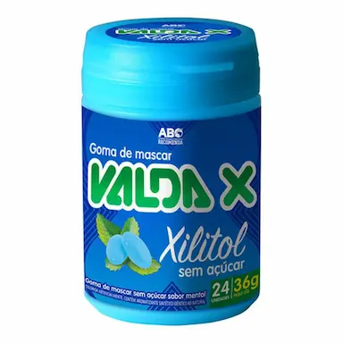 Valda X Chiclete de Xilitol Sem Açúcar com 24 unidades