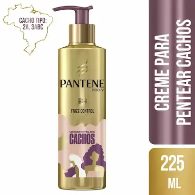 Creme para Pentear Cachos Pantene Pro-V Frizz Control Unidas pelos cachos com 225ml