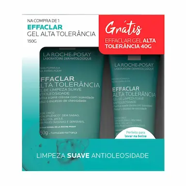 Kit Gel de Limpeza Facial Effaclar Alta Tolerância Antioleosidade com 150g + 40g