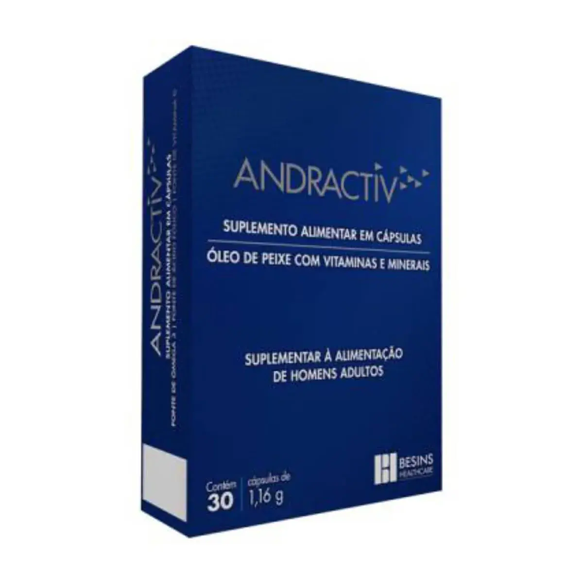 Suplemento Alimentar Andractiv Besins Healthcare com 30 cápsulas
