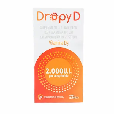 Vitamina D Dropy D 2.000UI com 30 comprimidos