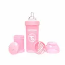 Mamadeira Twistshake Anticólica Rosa capacidade 260ml com 1 unidade