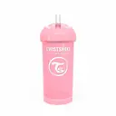 Copo com Canudo Twistshake Straw Rosa 6+ Meses com 360ml
