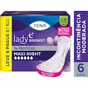 Absorvente Noturno Tena Lady Discreet Maxi Night Incontinência Urinária com 6 unidades