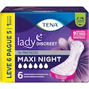 Absorvente Noturno Tena Lady Discreet Maxi Night Incontinência Urinária com 6 unidades