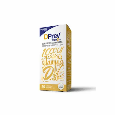 Vitamina D DPrev Todo Dia 1.000UI com 30 comprimidos