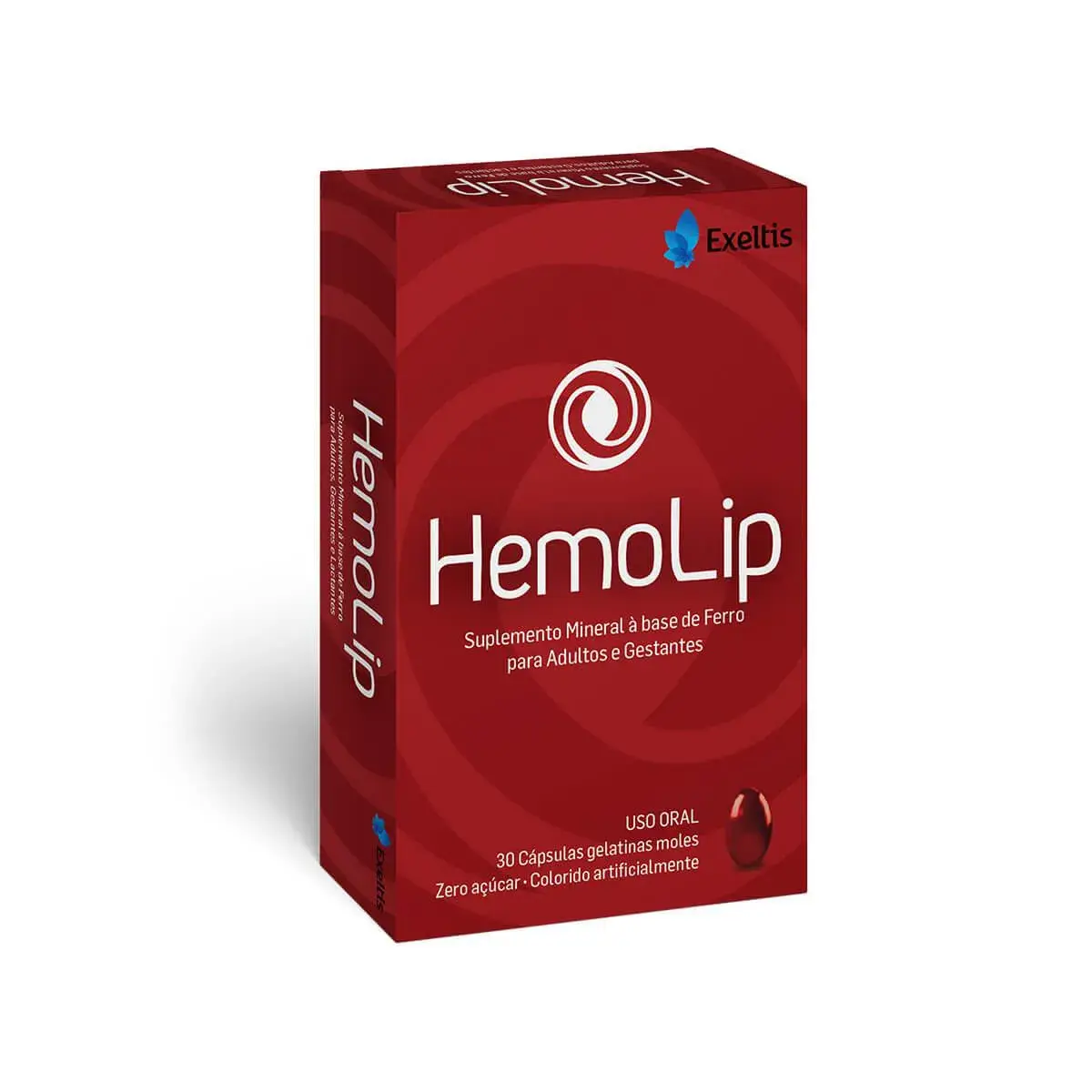 Suplemento Alimentar à base de Ferro HemoLip com 30 cápsulas