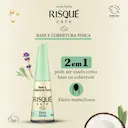Base e Cobertura Risqué Care Fosca Efeito Matte 8ml