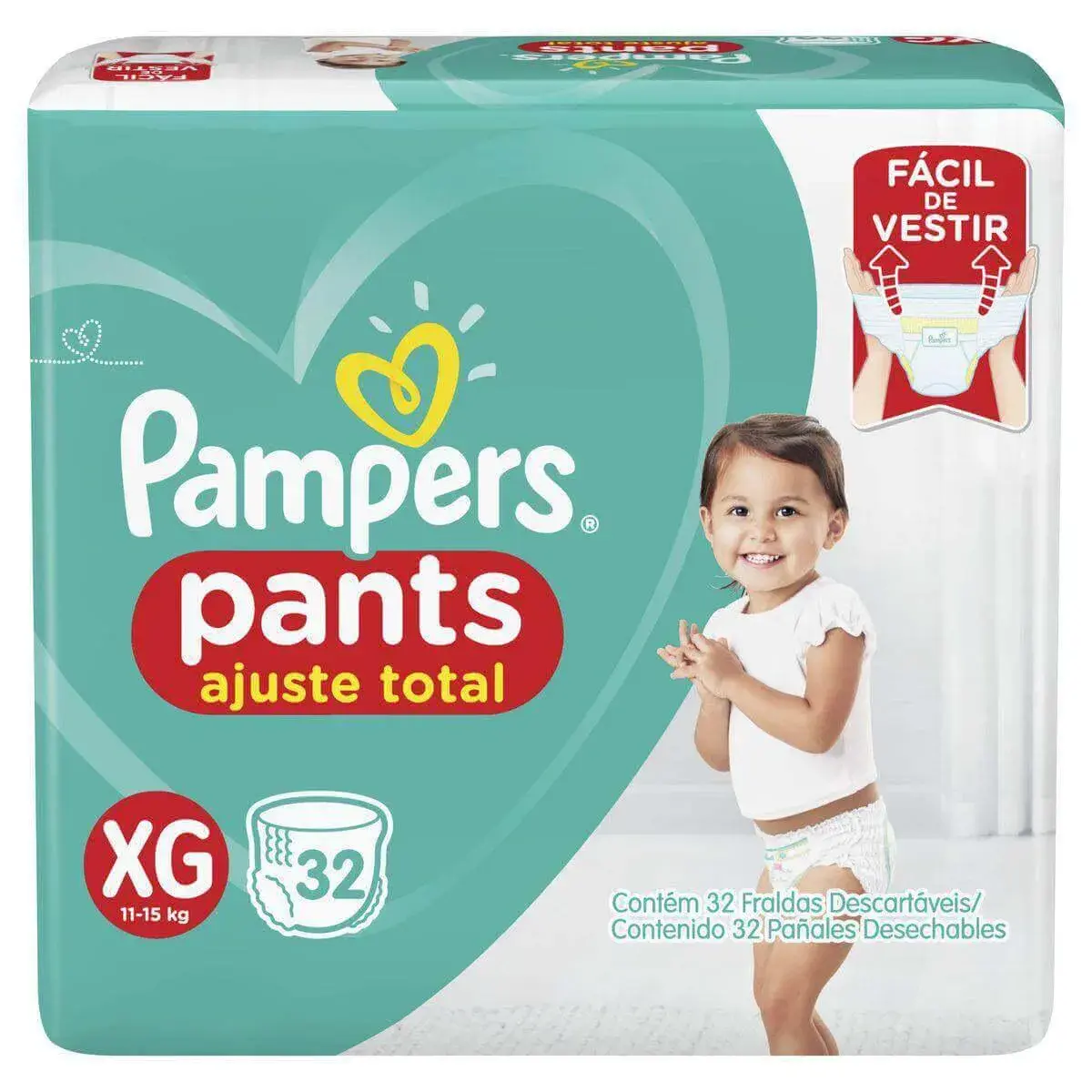 Fralda Pampers Pants Ajuste Total XG - 32 Unidades