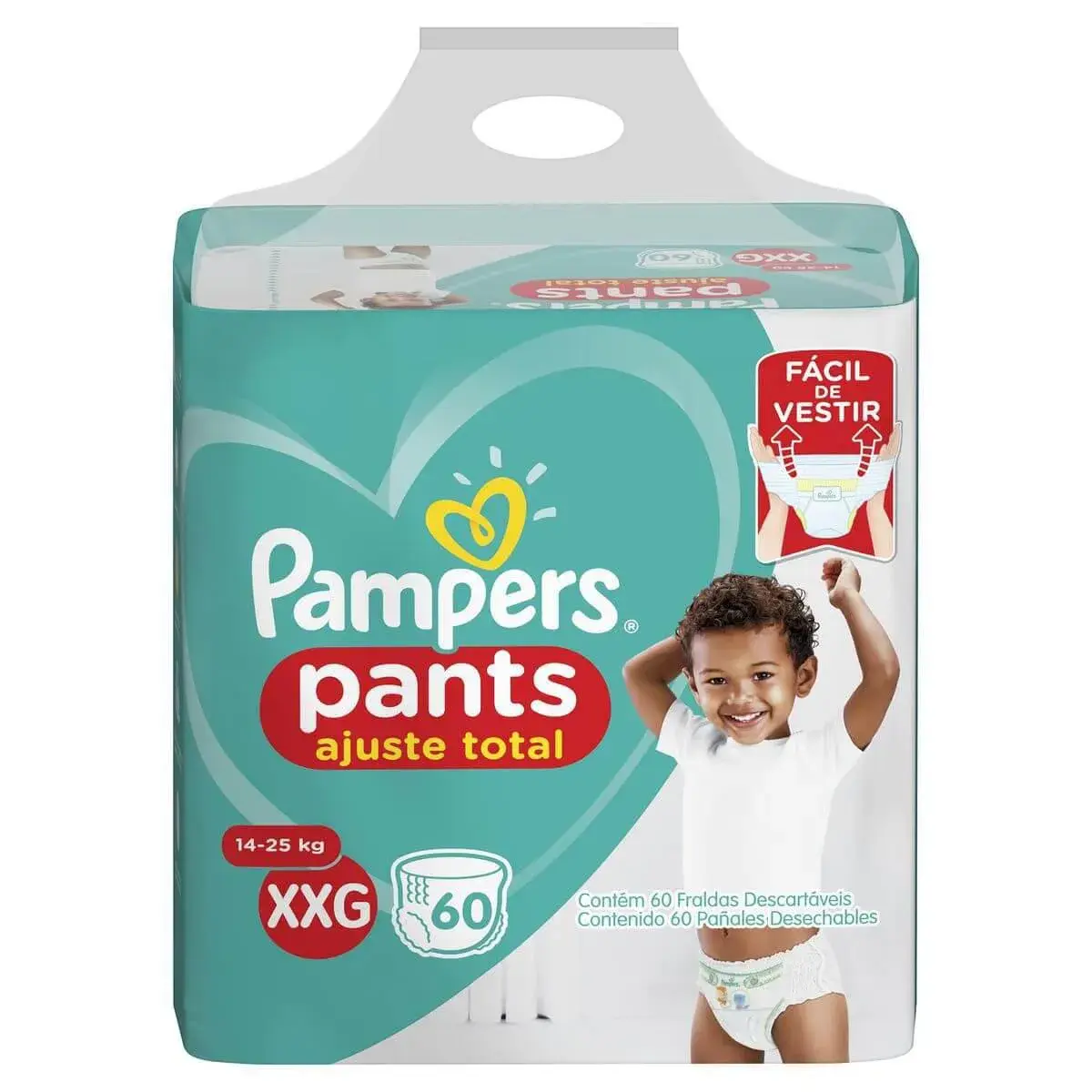 Fralda Pampers Pants Ajuste Total  XXG - 60 Unidades