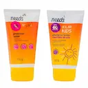 Kit Needs Protetor Solar Corporal Adulto FPS 30 + Kids FPS 60 com 120g cada