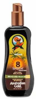 Bronzeador Australian Gold Instant Bronzer FPS 8 Corporal Spray Gel com 237ml