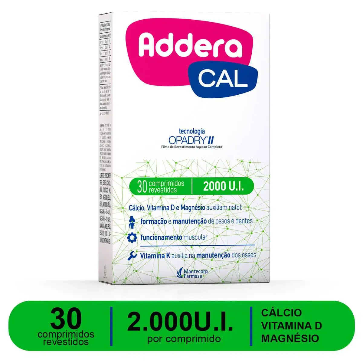 Suplemento Alimentar Addera CAL 2.000UI com 30 comprimidos