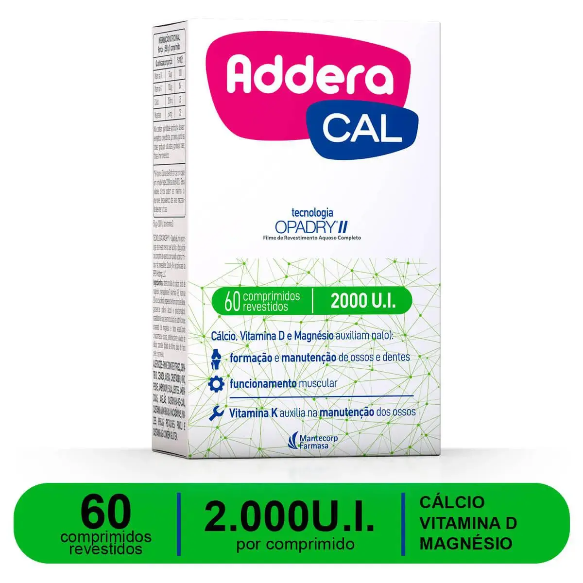 Suplemento Alimentar Addera CAL 2.000UI com 60 comprimidos