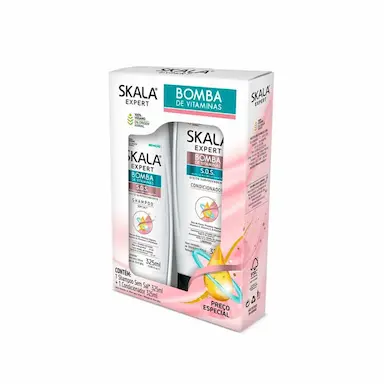 Kit Skala Bomba de Vitaminas S.O.S Shampoo + Condicionador com 325ml cada