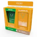 Kit Vichy Protetor Solar Facial Idéal Soleil Efeito Base Cor Clara FPS 50 com 40g + Gel de Limpeza Normaderm com 40g